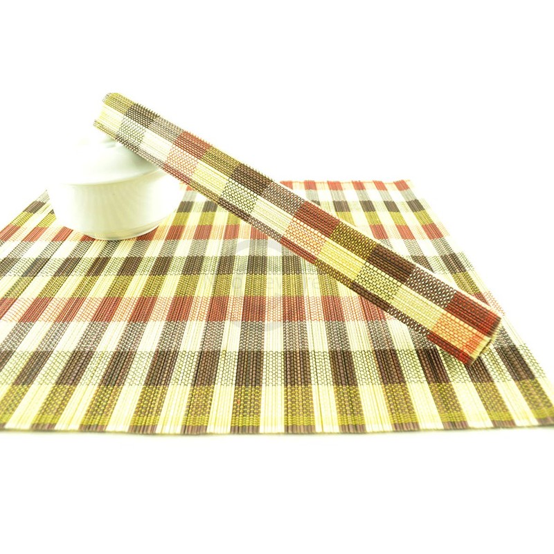 Handmade Bamboo Placemats, Pack Of 4 Bamboo Wood Table Mats,