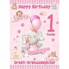 Great Granddaughter 1st Birthday Card