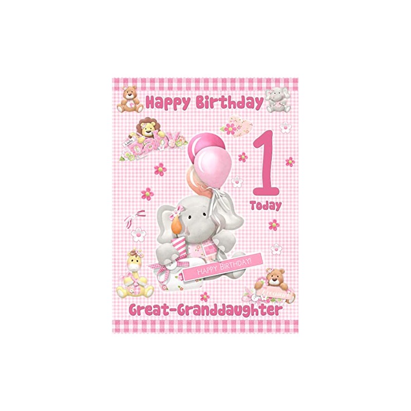 Great Granddaughter 1st Birthday Card