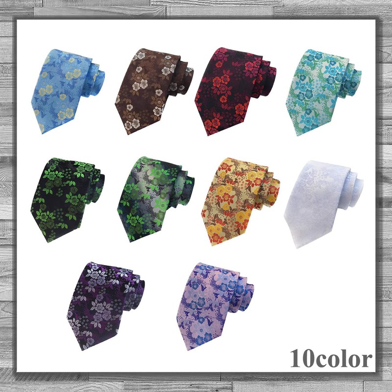 Rex Standard NA005 Men's Necktie, Solid, Floral Pattern, Business, Casual,