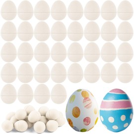 36 Pcs DIY Paper Mache Easter Eggs,3.2"x2.2"Durable Easter Eggs Empty,Cardboard Easter Eggs,Paint Your Own Paper Mache Eggs for Easter Party Gifts Basket Filler (White)