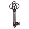 HOMESCAPES Brown Cast Iron Garden Thermometer Wall Mounted Ornate Key