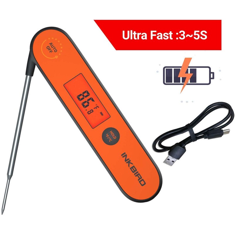 Inkbird Digital Meat Thermometer IHT-1P, Waterproof Instant Read Food Probe