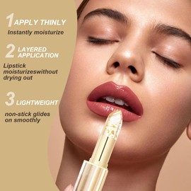 2 barras de labios transparentes que cambian de color, brillo brillante, resistente a la transferencia, barra labios hidratante que cambia color para mujeres, larga duración 24 horas