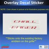Challenger Grille Emblem Overlay Decal - 08-14 Challenger - (Color: