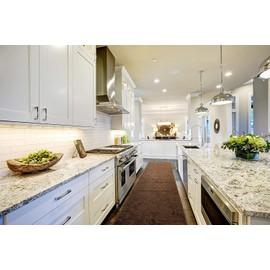 ORFA HOME Custom Length Hallway Runner Rug,Slip Resistant,Floral Brown, 26 Inch X 27 feet, Sold and Priced Per Foot