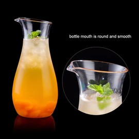 Acrylic Glass Pitcher, Clear Water Pitcher for Fridge Lemonade Plastic Glass Carafe Jar Tall Milk Bottle for Iced Tea Wine(M)