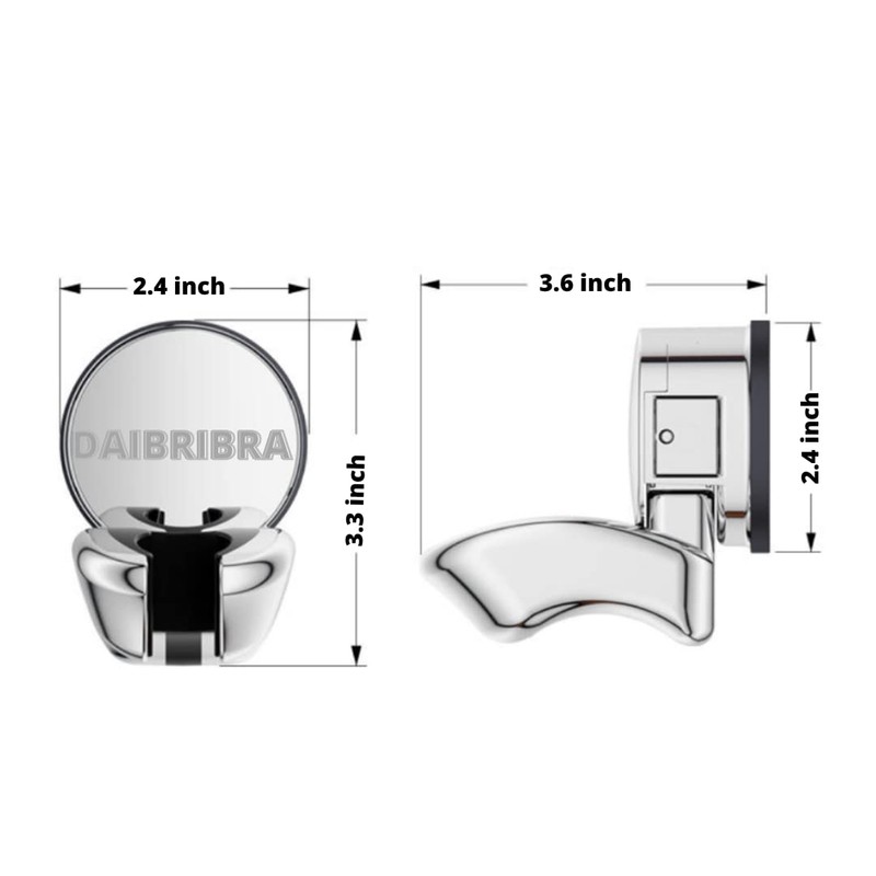 Suction Cup Shower Head Holder Wall Mount - Different Positions