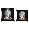 Pawn Queen Chess Player Mirror Reflection Potential Throw Pillow