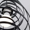 MiniSun Contemporary Gloss Black Metal Double Ribbon Spiral Swirl Ceiling