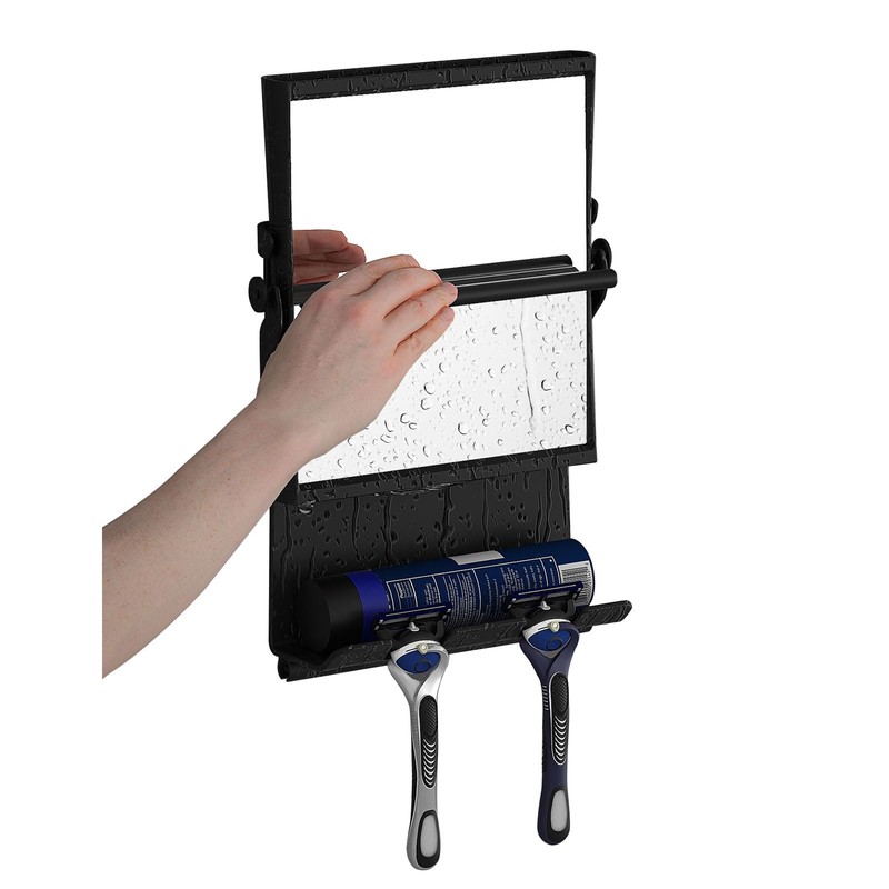 Shower Mirror fogless for Shaving - Dual-Sided 1X/3X Magnification, Anti-Fog