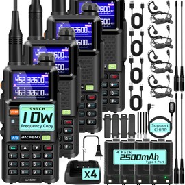 BAOFENG Ham Radio Handheld UV-5R: Ham Radios Long Range Two Way Radios, BAOFENG Radio 4 Pack Walkie Talkies
