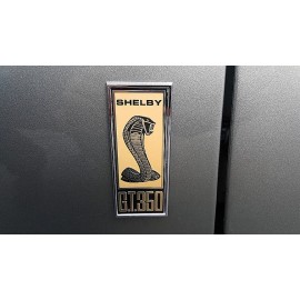 Atech 1967 67 FORD MUSTANG SHELBY GT350 COBRA ELEANOR FENDER EMBLEM BADGE w FRAME