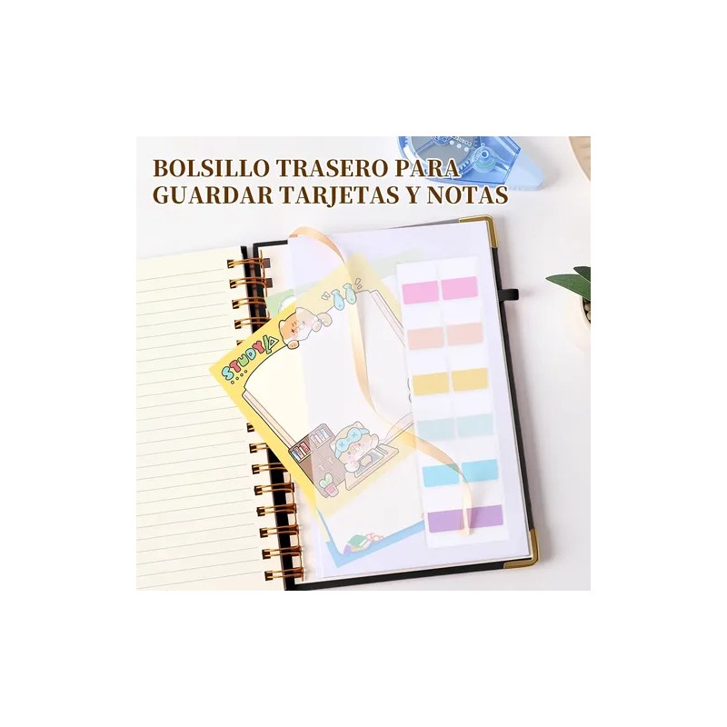 2pcs Libreta Pasta Dura, Cuaderno Profesional Libreta Negro