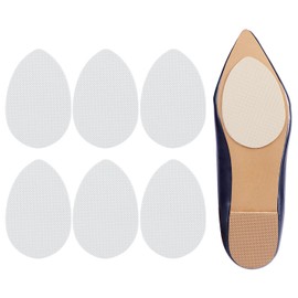 Makryn Almohadillas antideslizantes para zapatos, protectores de suela adhesivos, tacones altos, antideslizantes, parte inferior (blanco, 3 pares)