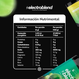 Electrolitos en Polvo Sin Azúcar Añadida | 60 servicios | Hidratación y Recuperación Física | Más de 80 Minerales, Citrato de Magnesio y Potasio. Sabo