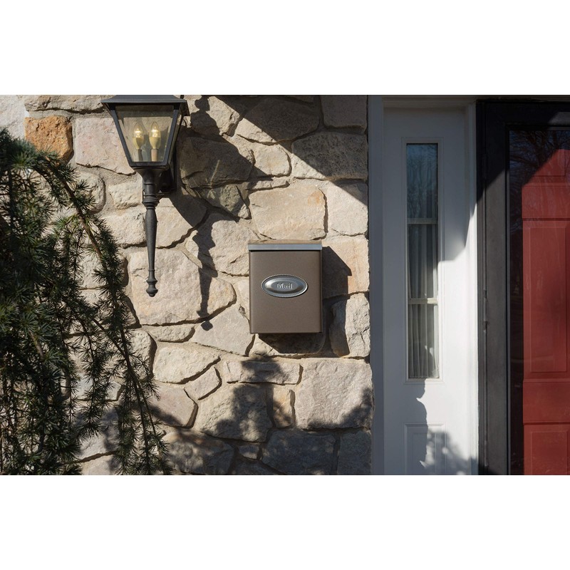 Architectural Mailboxes Designer Galvanized Steel Wall-Mount Mailbox, DVKPBZ0AM, Venetian Bronze,