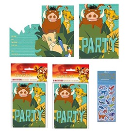 Unique Lion King Party Supplies Bundle includes Party Invitations - 24 Count