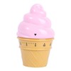 Ciieeo 1Pc Pink Ice Cream Mechanical Timer Reliable Countdown Timer
