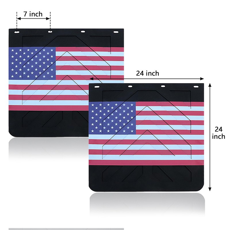 RILONH American Flag Mud Flaps for Semi Trucks PVC Polymer
