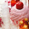 Decorative Cupcake with Cherry 20 cm Diameter Pink Food Fake