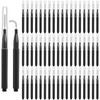 40Pcs Micro Eyebrow Brush with Cap, Brow Lamination Brush Spoolies