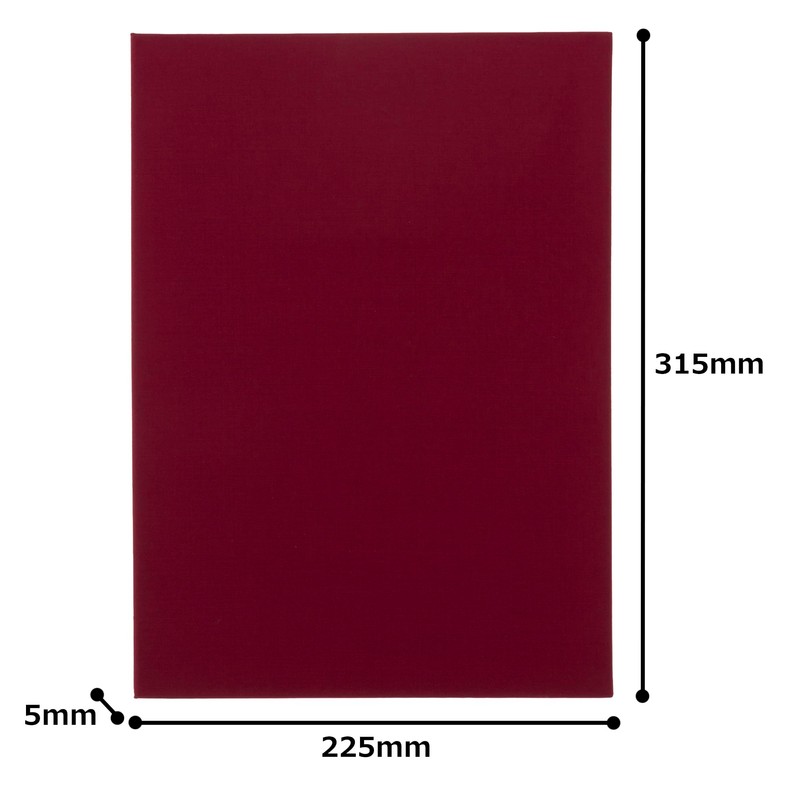 Mino Shokai 8221-08 Certificate File, Cloth, Red, A4, For 2