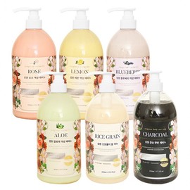 Domaepoyu Seongwon Liquid Exfoliating Body Soap 510ml Lemon 3ea