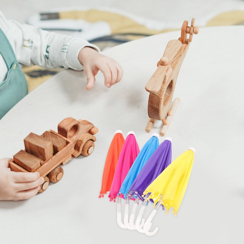 SAFIGLE Set of 5 Mini Umbrellas for Dolls - Cute