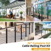 36" Black Cable Railing Kit - 4FT Adjustable Length, 2Pack