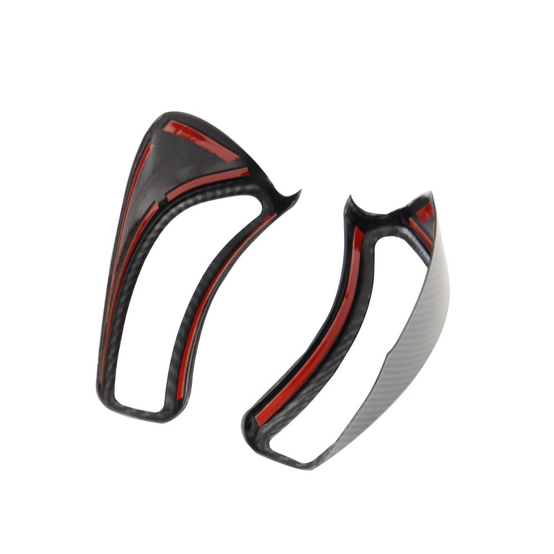 Fewshaw Carbon Fiber Style Center Console Dashboard Button Cover Trim