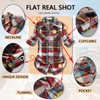 Match Womens Button Down Flannel Plaid Shirts roll up Long