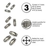 Ball Chain Connector Clasps 300 Pieces Number 3 Connectors Fits