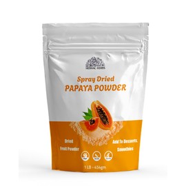 Papaya Fruit Powder 16 oz | 100% Natural Papaya Powder for Juices, Smoothies, Milk Shakes, Fruit Salads | Free from Preservatives, Artificial Colors, | Vegan, Gluten-Free