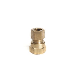 LTWFITTING Brass 3/8-Inch OD x 3/8-Inch Female NPT Compression Connector Fitting(Pack of 5)