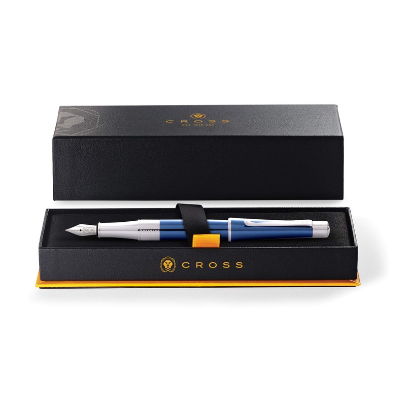 CROSS Beverly Translucent Cobalt Blue Lacquer - Medium Nib Fountain