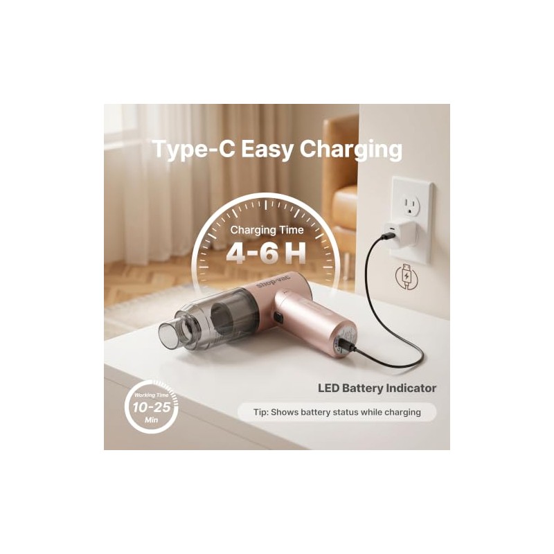 Shop-Vac S4 Cordless Handheld Car Vacuum Cleaner - 3-in-1 Mini