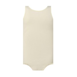Landofgenie Onesie for Men One Piece Undershirt Pyjamas Cotton Body Tank Top with Letter Print, beige