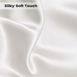 2 Pack White Silk Pillowcases, Satin Pillowcase for Hair and Skin pillowcases Silk Pillow Case, 20 × 30 in Silk Pillow Cases, Static Free Silk Pillow Covers, Pillow Envelope