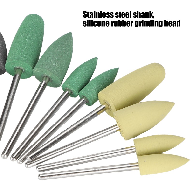 Dental Silicone Rubber Polisher Grinding Head Stainless Steel Shank Dental