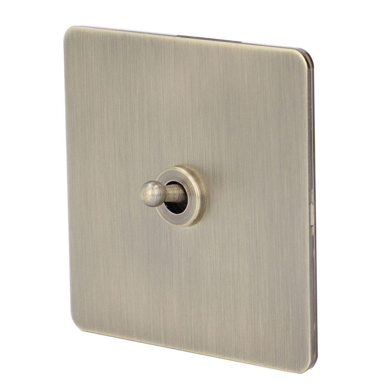 AC250V Single Pole Toggle Switch Antique Bronze Texture Stainless Steel