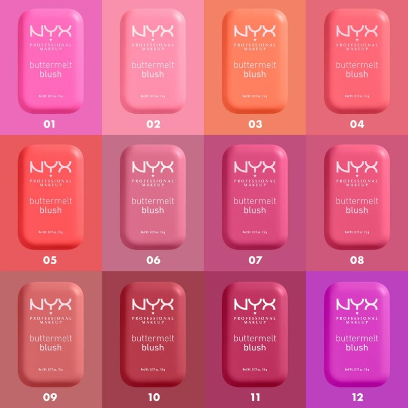 NYX Professional Makeup Buttermelt Powder Blush, Up To 12H Wear,