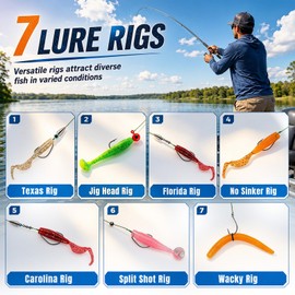 Normodic Fishing Lures Kit with Tackle Box, 148Pcs Sea Fishing Tackle Box Fully Loaded with Crankbaits, Weights, Jigs, Hooks, Accessories, Gifts for Men Trout Bass Freshwater