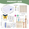 35 Piece Punch Needle Set Wooden Handle Punch Needle Adjustable