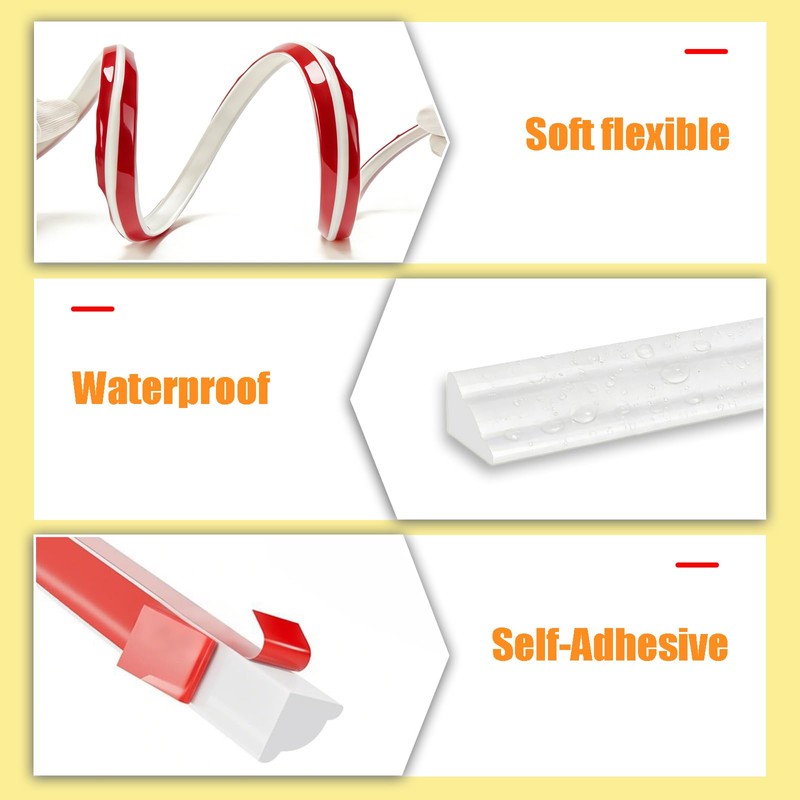 Peel and Stick Wall Molding Trim, 1/2 in x 9.84