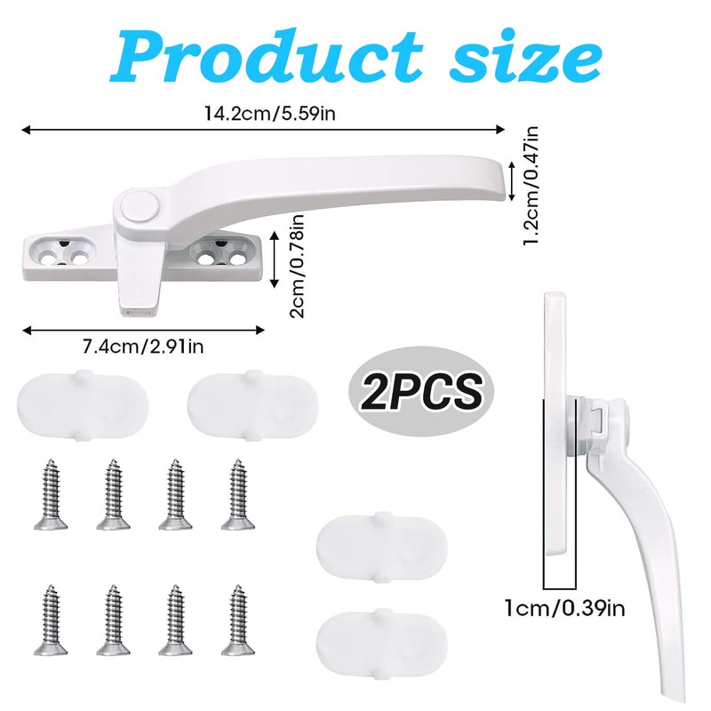 2-Pack Window Handle – Double Window Handles for Windows, Durable