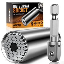 Stocking Stuffers for Men Gifts Christmas Super Universal Socket Tools Gifts for Men: Socket Set with Power Drill Adapter(7-19 MM) Cool Stuff Gadgets forWomen Birthday Gift for DadHusband Adults
