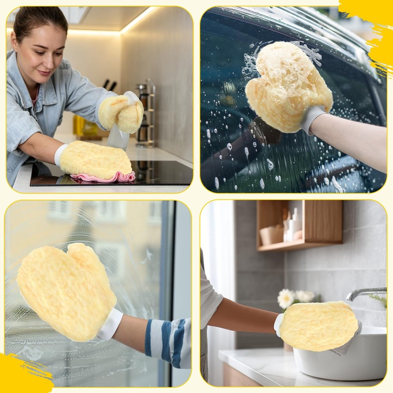 12 Pcs Paint Mitt Gloves with thumb Microfiber Terry for