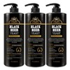 [Dr. Raphael] Thicker Black Brewer's Yeast Hair Loss Shampoo 1L / [닥터라파알] 더진한 블랙 맥주효모 탈모샴푸 1L x 3 맥주홉+맥주효모 검은콩 아르기닌 함유 (식약처 인증)
