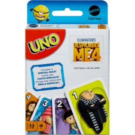 Mattel Games UNO Despicable Me 4 Card Game for Kids, Adults & Family with Deck Inspired by The Movie